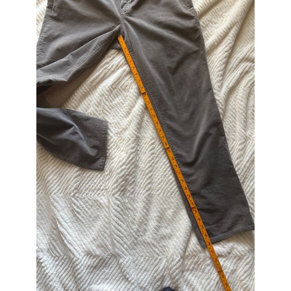 Talbots Corduroy Straight Leg Pants Curvy Fit Size 12 Gray Stretch Classic Style - Picture 11 of 15